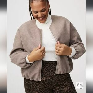 Torrid Collarless Bomber Jacket